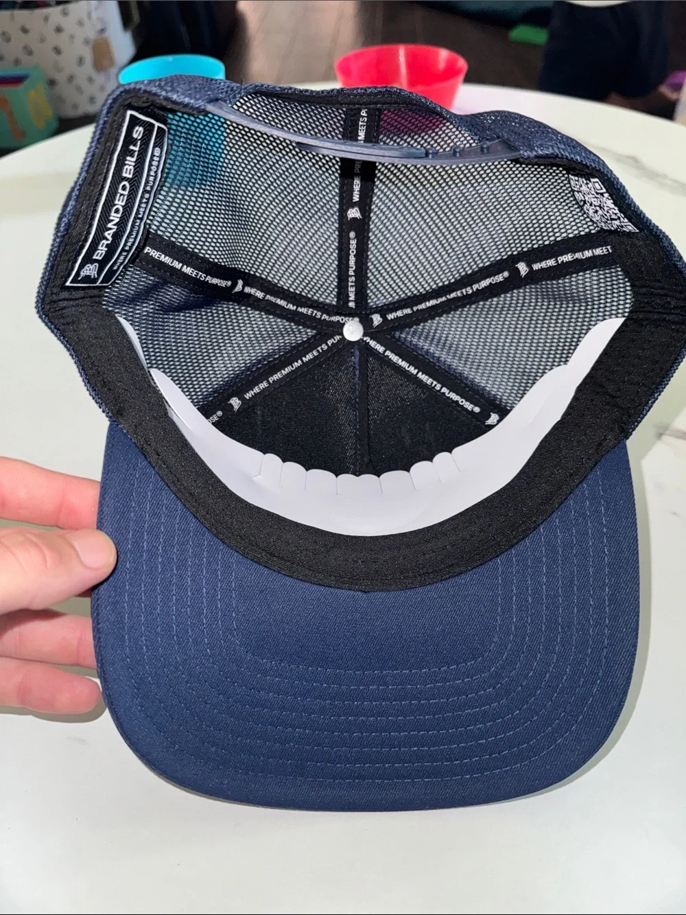 Branded Bills Classic Navy Mesh Trucker Cap - Unbranded
